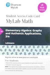 Mylab Math with Pearson Etext -- 18 Week Standalone Access Card -- For Elementary Algebra