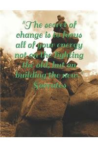 The secret of change is to focus all of your energy not on the fighting the old, but on building the new. Socrates
