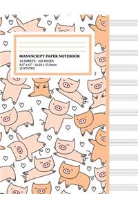Manuscript Paper Notebook