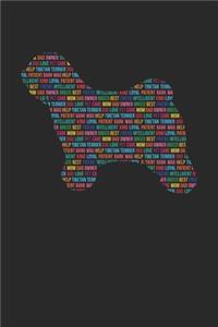 Tibetan Terrier Journal - Tibetan Terrier Notebook 'Word Cloud' - Gift for Tibetan Terrier Lovers