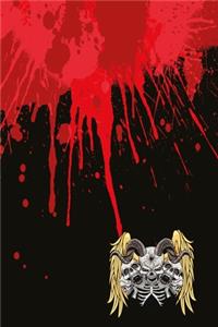 Bloody skelleton notebook corner