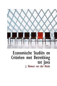 Economische Studi N En Critieken Met Betrekking Tot Java