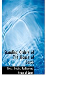 Standing Orders of the House of Lords