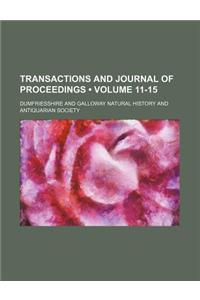 Transactions and Journal of Proceedings (Volume 11-15)