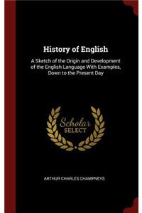 History of English: A Sketch of the Origin and Development of the English Language with Examples, Down to the Present Day