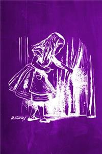 Alice in Wonderland Chalkboard Journal - Alice and The Secret Door (Purple)