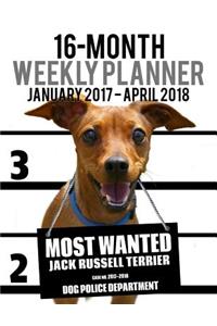 2017-2018 Weekly Planner - Most Wanted Jack Russell