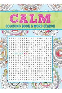 Calm Coloring Book & Word Search