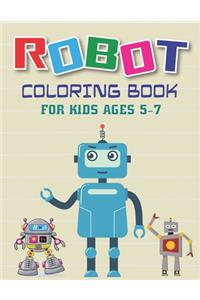 Robot Coloring Book for Kids Ages 5-7