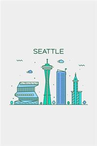 Seattle Minimalist Travel Notebook [Lined] [6x9] [110 pages]