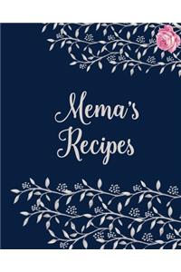 Mema�s Cookbook - Blank Cookbook for Family Recipes