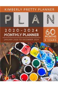 5 year monthly planner 2020-2024