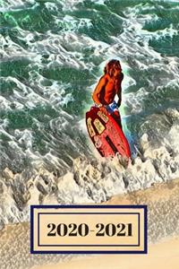 Cute Wave Boarding Dated Calendar Planner 2 years To-Do Lists, Tasks, Notes Appointments