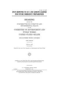 EPA's response to 9/11 and lessons learned for future emergency preparedness