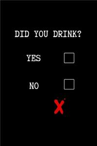 Did You Drink?