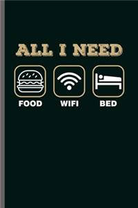 All I need Food Wifi Bed