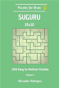 Puzzles for Brain Suguru - 200 Easy to Medium 10x10 vol. 5