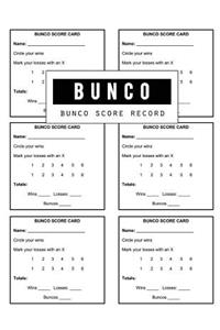 Bunco Score Record
