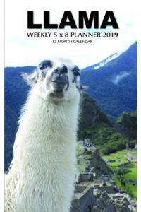 Llama Weekly 5 X 8 Planner 2019