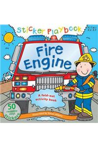 Sticker Playbook Fire Engine: A Fold-Out Story Activity Book for Toddlers