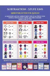 Arbeitsblätter für Zahlen (Subtraktion - Stufe Eins)