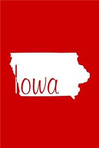 Iowa - Red Lined Notebook with Margins