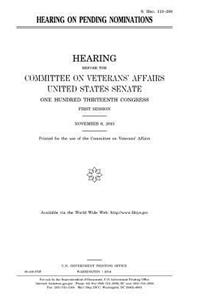 Hearing on pending nominations