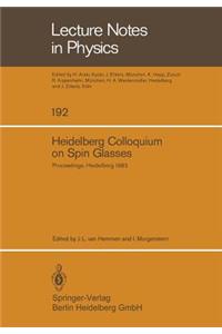 Heidelberg Colloquium on Spin Glasses