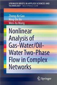 Nonlinear Analysis of Gas-Water/Oil-Water Two-Phase Flow in Complex Networks