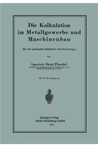 Kalkulation Im Metallgewerbe Und Maschinenbau