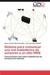 Sistema para comunicar una red inalámbrica de sensores a un sitio WEB