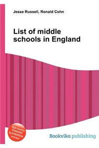 List of Middle Schools in England