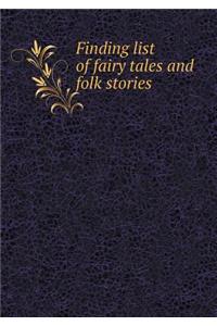 Finding list of fairy tales and folk stories