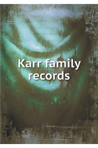 Karr Family Records