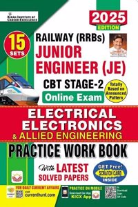 Railway JE Junior Engineer CBT Stage 2 Electrical Electronics & Allied Engineering Practice Work book (English Medium) (5241)