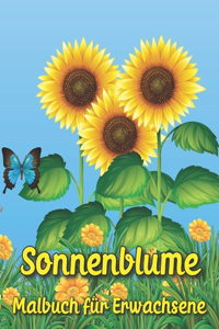 Sonnenblume Malbuch für Erwachsene