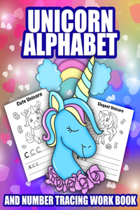 Unicorn Alphabet And Number Tracing Work Book
