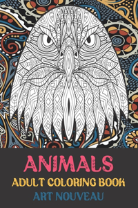 Adult Coloring Book Art Nouveau - Animals