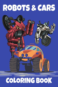 Robots & Cars Coloring Book