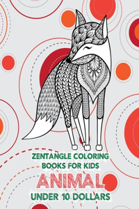 Zentangle Coloring Books for Kids - Animal - Under 10 Dollars