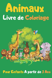 Animaux Livre de Coloriage Pour Enfants A partir de 3 Ans