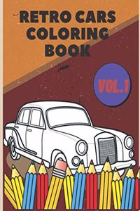 Retro Cars Coloring Book