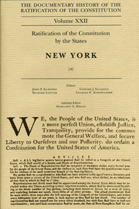 Documentary History of the Ratification of the Constitution, Volume 22