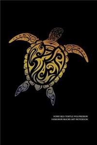 Honu Sea Turtle Polynesian Hawaiian Maori Art Notebook