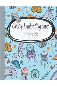 Cursive handwriting paper notebook