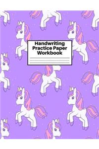 Handwriting Practice Paper Workbook