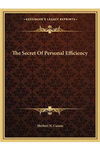 Secret of Personal Efficiency