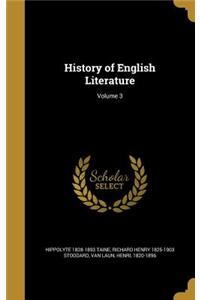 History of English Literature; Volume 3