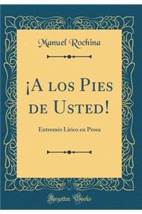 Â¡a Los Pies de Usted!: EntremÃ©s LÃ­rico En Prosa (Classic Reprint)