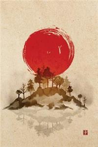 Sumi-E Red Sun Journal